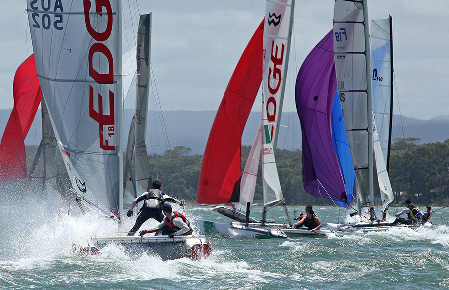 F18_012 : F18 National Championships 2013 : SAILING: Writing Illustration and Photography by Crosbie Lorimer